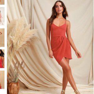 Lulus Rust Red Bodycon Dress
